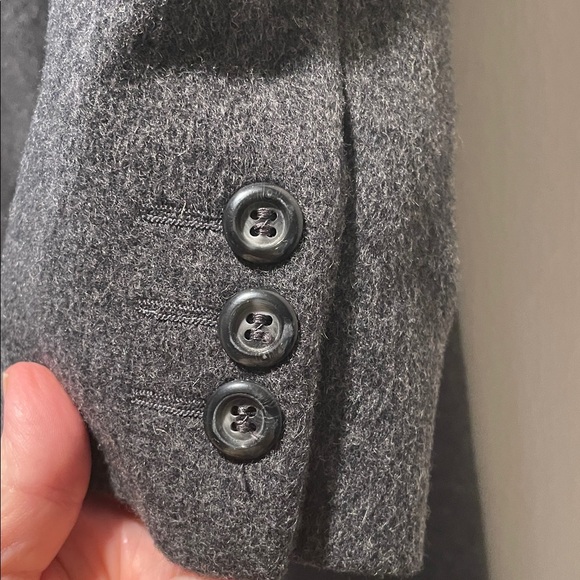 diVenedetto Cashmere Blend Vintage Charcoal Double-Breasted Men's Trench Coat - Picture 8 of 16